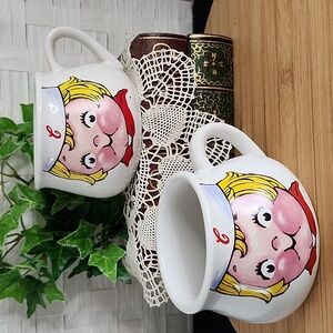 👉*VINTAGE* 2 CAMPBELLS KIDS SOUP MUG ~1998 ADVERTISING MERCHANDISE ~AD CAMPAIGN